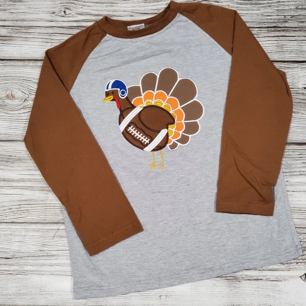 Thanksgiving Turkey Applique Raglan